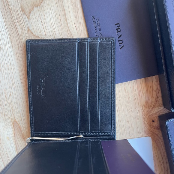 Prada black billfold wallet - Picture 3 of 5